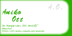 aniko ott business card